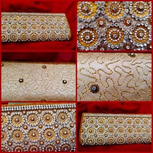 Golden Clutch / Golden purser /Bridal purse